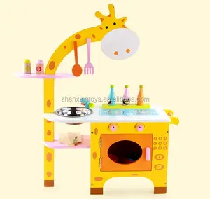 Giraffe Design Holz Kinder so tun, als ob Küchen spielzeug Set