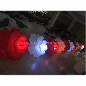 2018 Hot Wedding Tổ Chức Sự Kiện Đảng Trang Trí 10M Chiếu Sáng Inflatable Rose Flower Chain H27