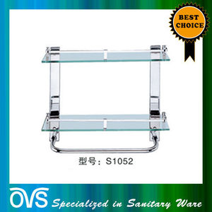 Sanitarios <span class=keywords><strong>de</strong></span> <span class=keywords><strong>baño</strong></span> <span class=keywords><strong>de</strong></span> acero inoxidable estante <span class=keywords><strong>de</strong></span> <span class=keywords><strong>cristal</strong></span> <span class=keywords><strong>de</strong></span> la esquina - Product Image 2