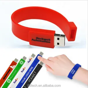 Produk promosi Hadiah Kustom Usb Wrist Band Usb 8 GB 16 GB 32 GB Flash Drive