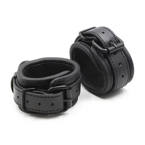 Soft PU Leather Sponge Handcuffs Restraints For Sex Bondage Sex Toys