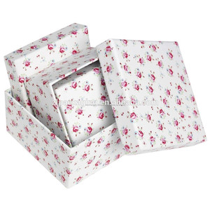 Grupos de 3 blanco de la petite rose plaza de anidación cajas de regalo - Product Image 2