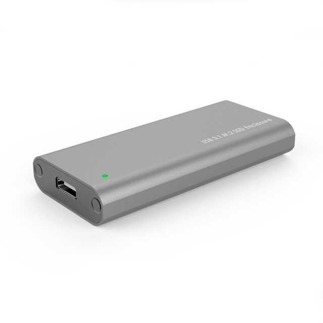 USB 3.1 Type-c Gen 2 M.2 SSD NGFF Enclosure Supports SSD Size 2242 and 2230 up to 6TB 3.5" SATA Hard Disk Drive Aluminum Case