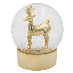 Plaqué or personnalisé renne <span class=keywords><strong>De</strong></span> Noël <span class=keywords><strong>boule</strong></span> <span class=keywords><strong>de</strong></span> <span class=keywords><strong>neige</strong></span> <span class=keywords><strong>en</strong></span> <span class=keywords><strong>verre</strong></span> <span class=keywords><strong>de</strong></span> résine 100mm <span class=keywords><strong>boule</strong></span> <span class=keywords><strong>de</strong></span> <span class=keywords><strong>neige</strong></span> avec LED lumière - Product Image 3