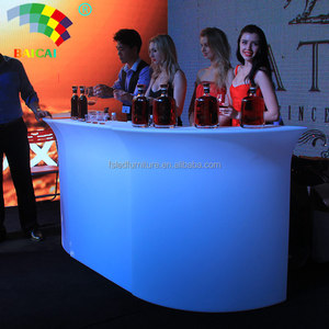 Manufacturer Customized Illuminated <strong>LED</strong> Bar <strong>Counter</strong> Plastic Mobile Bar <strong>Counter</strong> with Light Color Change Hot Sale - Product Image 3