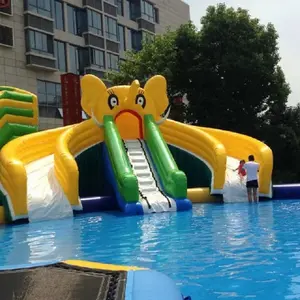 大象商业充气水上乐园设备游泳池面向儿童和成人的销售