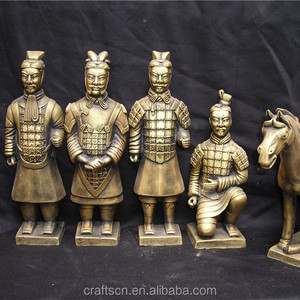 Statues de guerriers en terre cuite grandeur nature, imitation antique, design Art Déco fait main, pour cadeau d'anniversaire - Product Image 5