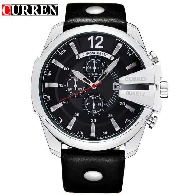 Curren 8176 Men Top Selling Luxury Brand Quartz Black Watches Men Fashion Male Clock Watch Sports relojes hombre