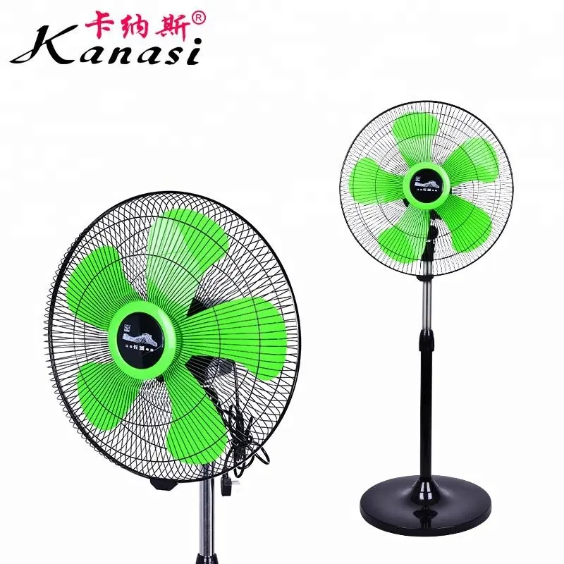 Kanasi — ventilateur électrique de 18 pouces, pour usage domestique et commercial, en plastique, à grande vitesse, faible bruit, appareil oscillant sur socle, avec CB