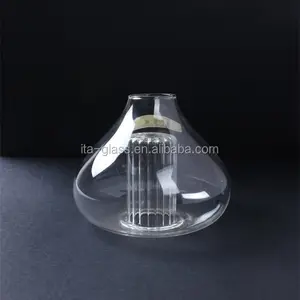 ガラスランプカバー透明二重壁パイレックスガラスランプシェード