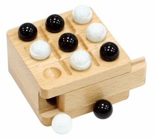 <strong>Mini</strong> Wooden <strong>Tic</strong> <strong>Tac</strong> Toe Table Game Portable Travel Board Game Family Party Interactive Puzzle Toy for Kids Adults - Product Image 1
