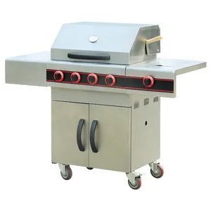 Guangdong Supplier Commercial Stainless Steel Gas BBQ Grill With Cabinet For Sale EB-W08