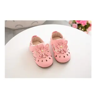 Toddler Baby Girls Sandals Flowers Hollow Out Sandals Princess Shoes