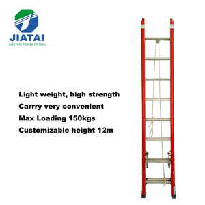 Escalera Extensible de Fibra de Vidrio de 3-12 m <span class=keywords><strong>con</strong></span> 2 <span class=keywords><strong>Partes</strong></span> y Peldaños de Aluminio - Product Image 2