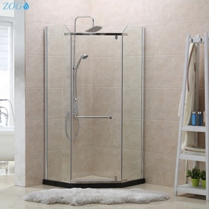 <span class=keywords><strong>Box</strong></span> <span class=keywords><strong>Doccia</strong></span> Esagonale ad Angolo con Vetro Temperato da 8mm, Cabina <span class=keywords><strong>Doccia</strong></span> a Diamante - Product Image 1