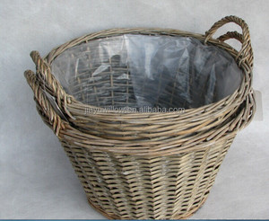 Maceta de Mimbre para Plantas, Cesta para Plantas, 100% Hecha a Mano, Decoración del Hogar de Mimbre y Plástico, Arte Popular Europeo, Mimbre de Sauce - Product Image 2
