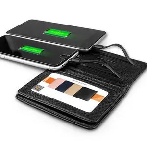 Promotional gift wholesale smart wallet credit card powerbank 4000mah External Battery Charger wallet power bank