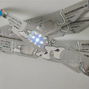 Óculos de papel de fogos de artifício personalizado, óculos para diffração de coração