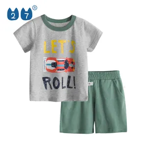 Branded Kids Clothes Boys 100% Cotton Knitted Children's Clothes Sets