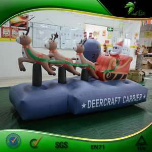Décoration de Noël Père Noël <span class=keywords><strong>gonflable</strong></span> sauter Père Noël <span class=keywords><strong>gonflable</strong></span> sur traîneau avec renne - Product Image 2