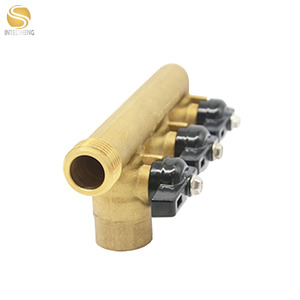 Collecteur en laiton au design français, une entrée et trois sorties, <span class=keywords><strong>2021</strong></span> pouces, avec vanne à bille, livraison gratuite, 1/2 - Product Image 4