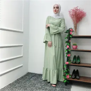 Vestido Maxi Abaya de manga larga para mujer