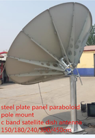 Antenne parabolique motorisée VSAT c bande Ku 4,5 m 450 cm, prix d'usine