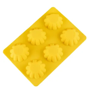 Bán Hot 6 Ly Hoa Hình Dạng Silicone Muffin Pan,Silicone Cupcake Khuôn