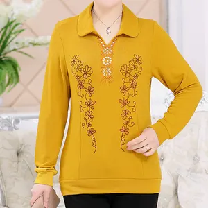 High quality long sleeve korean style fancy women blouse large size loose latest design elegant lady fashion blouse