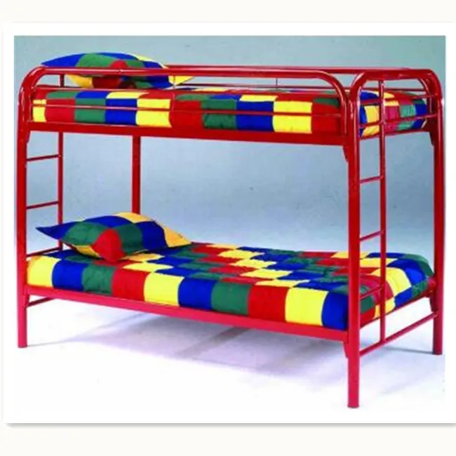 Cama de garfo de metal twin kd, cama de cabine para crianças