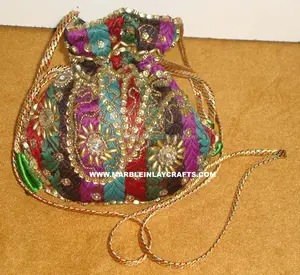 Excellent Zari Embroidery Coin, Potli, Small, Pouch Bags