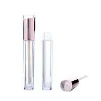Yeni moda gül pembe baskılı boş sevimli benzersiz dudak parlatıcı kutusu plastik kozmetik ambalaj lipgloss tüp