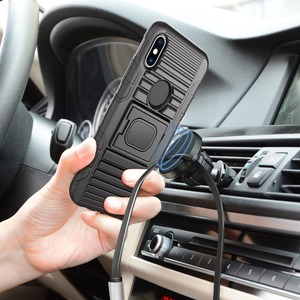 Funda 3 en 1 con soporte tipo armadura robótica para teléfono móvil iPhone <span class=keywords><strong>X</strong></span> <span class=keywords><strong>8</strong></span> con soporte magnético para coche - Product Image 6