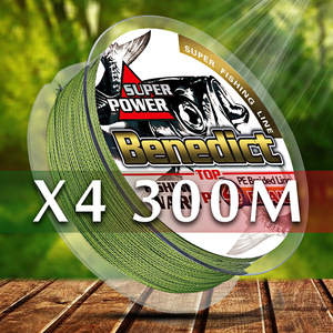 Ampia Disponibilità di Filo da Pesca Intrecciato in PE a 4 Fili Benedict di Grado Giapponese 300M, Linea Affondante e Galleggiante per Torrenti, Laghi e Fiumi - Product Image 2