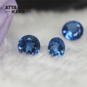 Corte redondo 8mm Nano <span class=keywords><strong>espinela</strong></span> cristal azul medio <span class=keywords><strong>gema</strong></span> precios piedra - Product Image 2