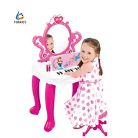 Enfants coiffeuse jouet piano commode jouet avec mode et accessoires de maquillage