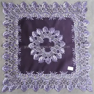 निविड़ अंधकार वर्ग सादे कढ़ाई भारतीय शादी Tablecloths