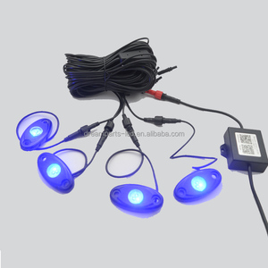 Fender Lighting <span class=keywords><strong>LED</strong></span> Rock Light Kits avec 4 pods pour JEEP Off Road Truck Car ATV SUV Under Body Glow - Product Image 3