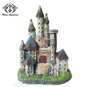 Ornements en résine pour aquarium, château de <span class=keywords><strong>conte</strong></span> de fées européen, décoration de réservoir à poissons, écologiques - Product Image 4