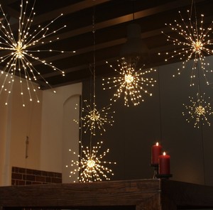 Batería colgante Starburst String Light 120 LED DIY fuegos artificiales cobre guirnalda de hadas <span class=keywords><strong>luces</strong></span> de <span class=keywords><strong>Navidad</strong></span> al aire libre centelleantes <span class=keywords><strong>luces</strong></span> de vacaciones - Product Image 3