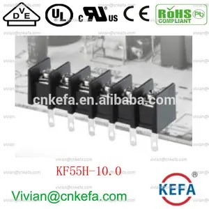 Pcb barrier terminal block 10 mm hauteur socket connecteur bande pour puissance électrique KF55H-10.0