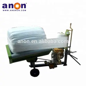 ANON hay bale wrapping machine Automatic mini stretch film hay wheat straw silage bundle bale wrapping machine