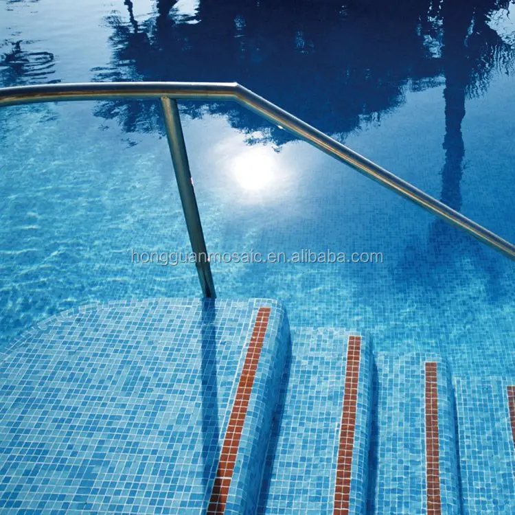 Mosaik Vitreo blaues Glasmosaik für Schwimmbad fliesen VITREOUS TILE