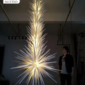 White color blown glass chandelier in Philippines