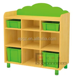 Play School Furniture Kids Toy Display Cabinet for Kindergarten