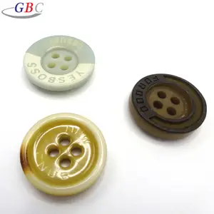 Custom design 4 holes corozo button for coat