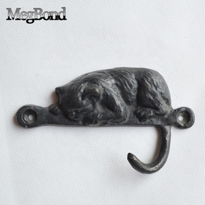 Ensemble de 5 crochets muraux en fonte écologiques en forme de chat mignon <span class=keywords><strong>pour</strong></span> <span class=keywords><strong>clés</strong></span> ou vêtements avec un design créatif de chat - Product Image 4