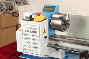 Mini torno de Metal 7 X14 Torno de metal de velocidad <span class=keywords><strong>variable</strong></span> de precisión con orificio 32mm Venta de fábrica - Product Image 4