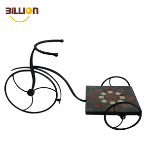 Ensemble De <span class=keywords><strong>2</strong></span> Ronde En Céramique Extérieure Robuste En Plein Air Pot De Fleur Mosaïque Plant Stand - Product Image 6