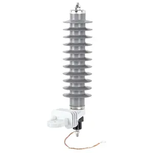 With low price high quality silicone rubber power Housed lightning surge arrester lighting arrester 36kv 10ka